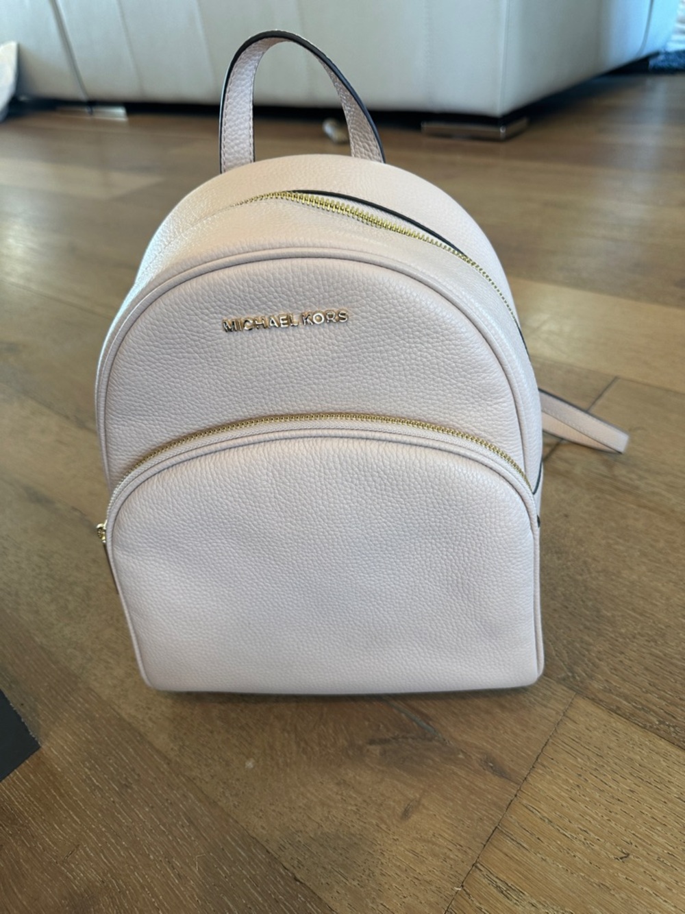 Michael Kors Light Blush Pebbled Leather Mini Backpack